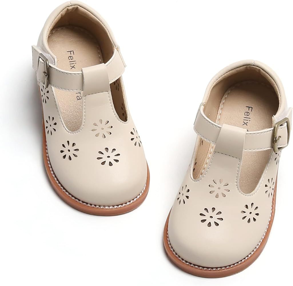 Felix & Flora Toddler Little Girl Mary Jane Dress Shoes - Ballet Flats for Girl Party School Shoe... | Amazon (US)