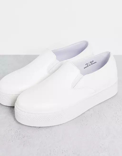 QUPID slip on sneakers in white | ASOS (Global)