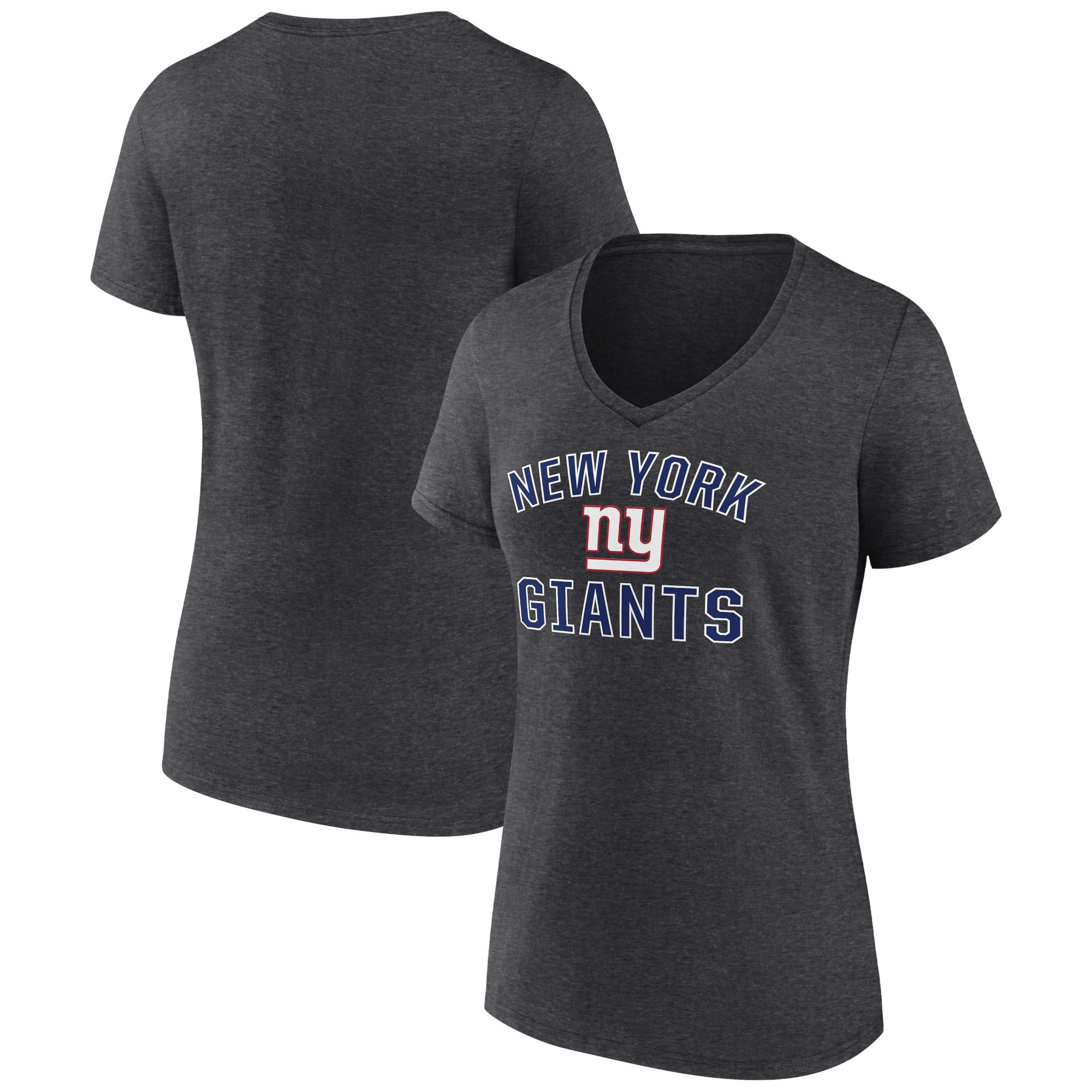 New York Giants Women's Victory Arch Team V-Neck T-Shirt - Charcoal | Fanatics