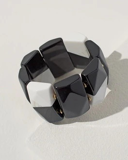 Black and White Stretch Bracelet | Chico's