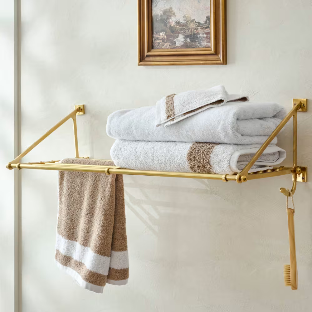 Jules Solid Brass Train Rack | Magnolia