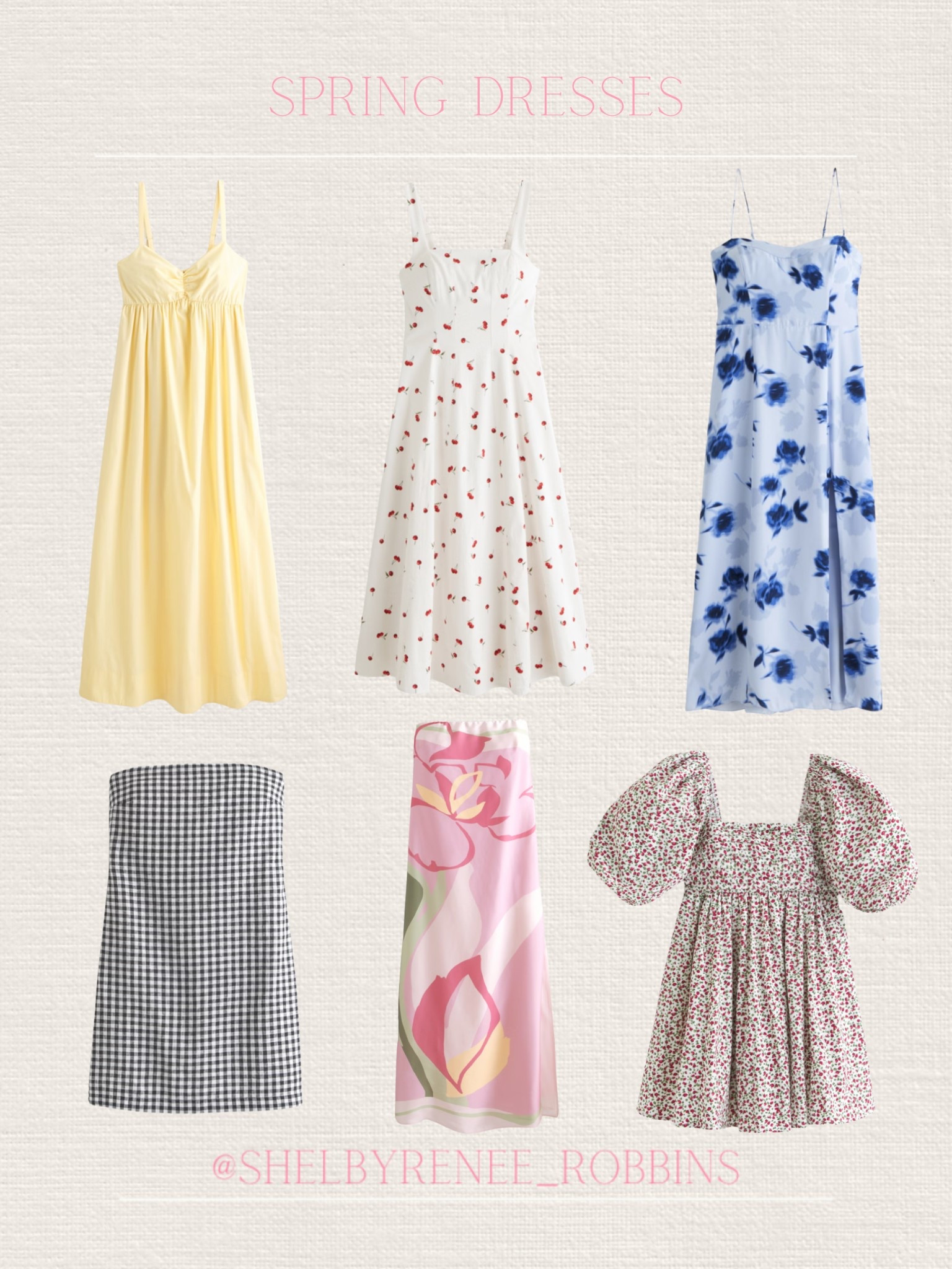 Spring dresses, Easter dress ideas, yellow maxi dress, blue floral dress, pink floral maxi dress, pink floral strapless dress, neutral floral dress, black and white dress 

#LTKTravel #LTKSeasonal #LTKStyleTip