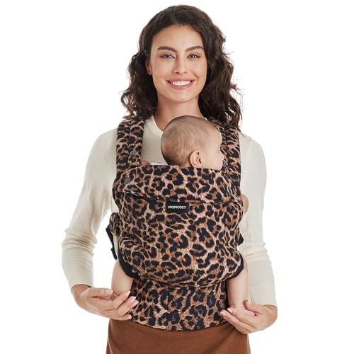 Momcozy Baby Carrier - Ergonomic, Cozy and Lightweight Carrier for 7-44lbs, Effortless to Put On, Ideal for Hands-Free Parenting, Enhanced Lumbar Support, Purehug for Infant to Toddler, Leopard | Amazon (US)