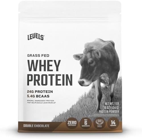Levels Grass Fed Whey Protein Powder, No Artificials, 24G of Protein, Double Chocolate, 1LB | Amazon (US)