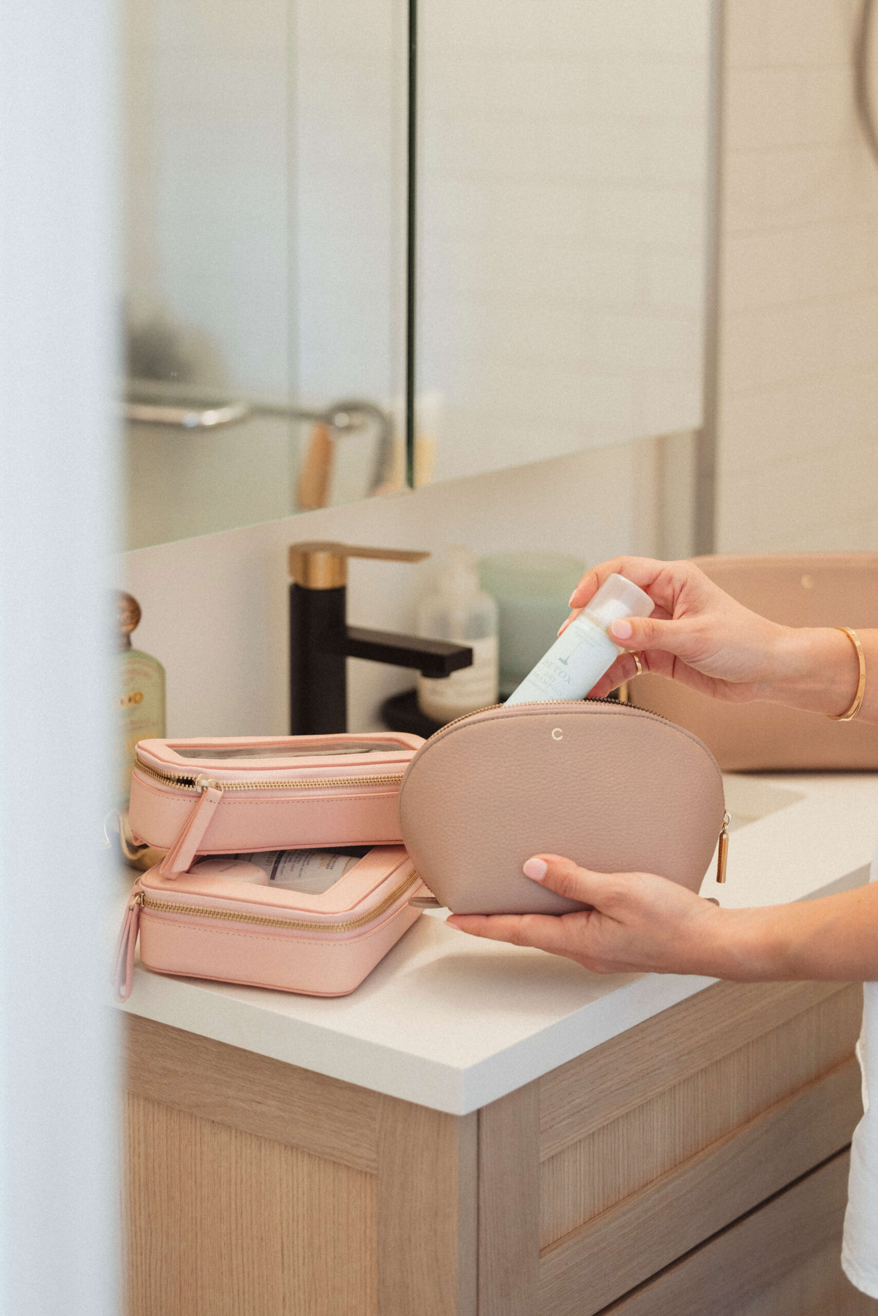 The travel toiletry cases + items I pack for every trip 💫 for my full list, visit CharmedByCamille.com!  

 #LTKBeauty #LTKTravel