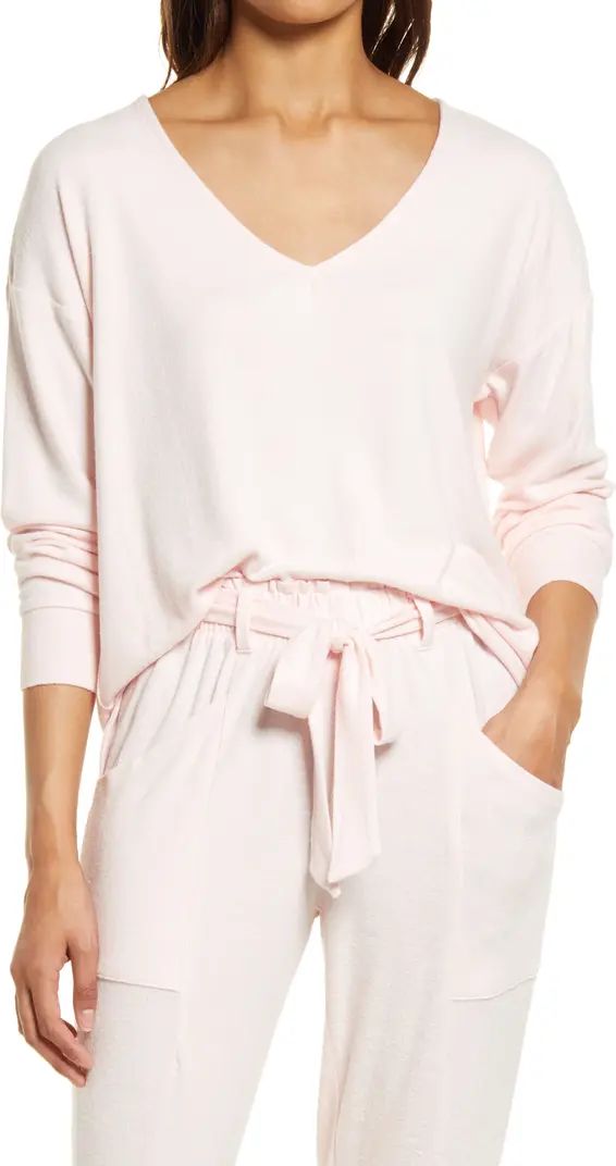 V-Neck Fleece Top | Nordstrom