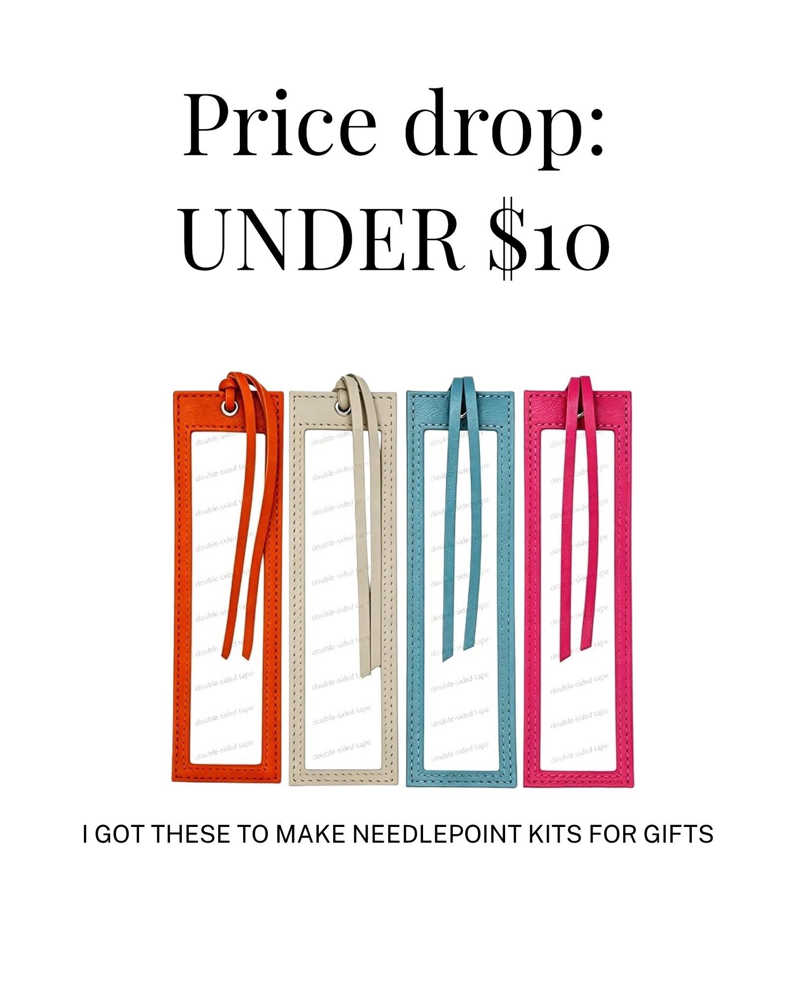 Amazon price drop alert- snag a set of 4 self finishing needlepoint bookmarks for under $10!

#LTKOver40 #LTKHome #LTKSaleAlert