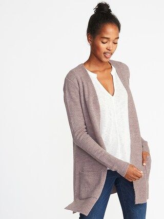 Plush-Knit Long-Line Open-Front Sweater for Women | Old Navy US