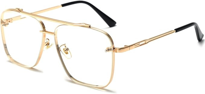 AIEYEZO Oversized Square Sunglasses for Men Women Fashion Metal Frame Square Aviator Gradient Sha... | Amazon (US)
