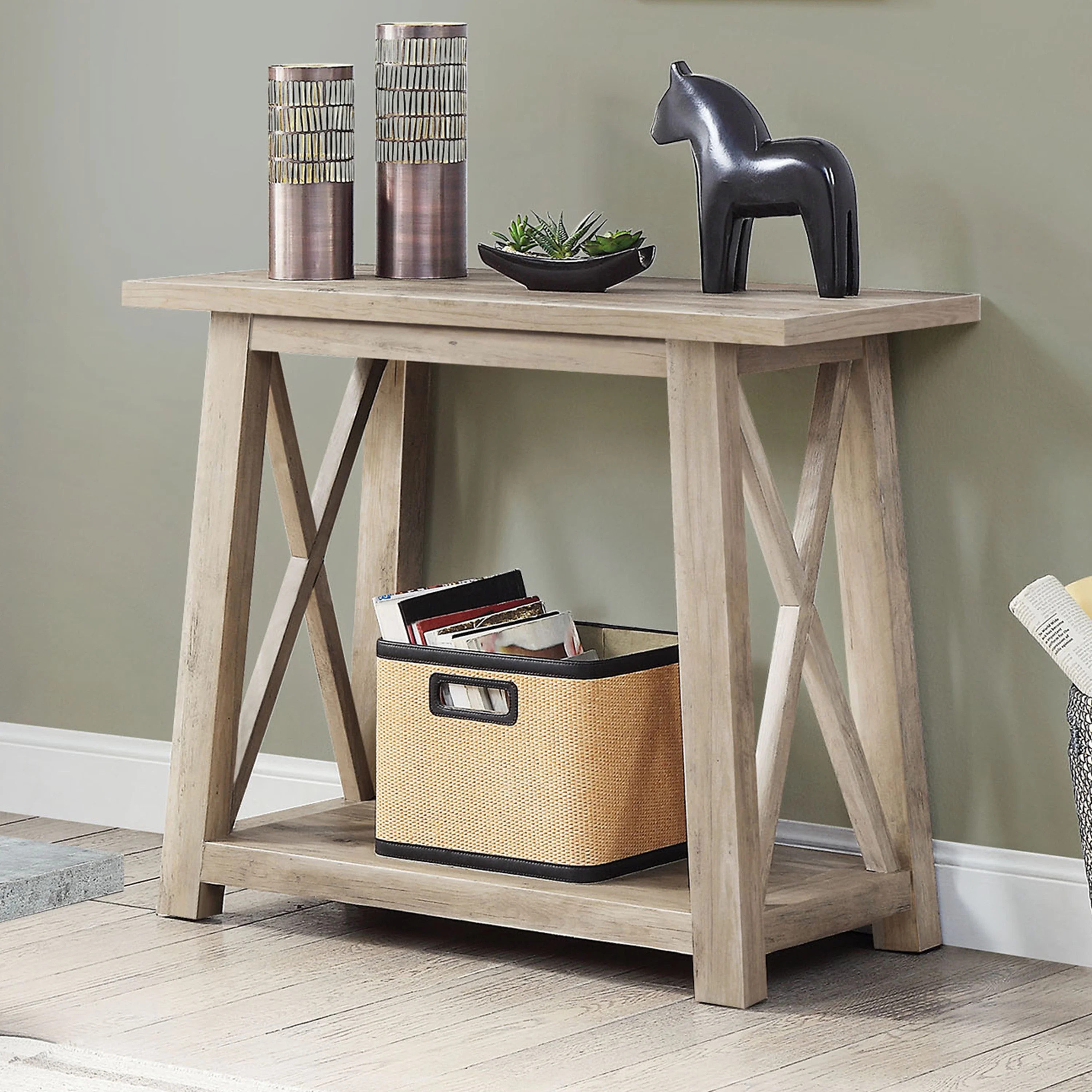 Better Homes & Gardens Granary Modern Farmhouse 36" Console Table, Brown - Walmart.com | Walmart (US)