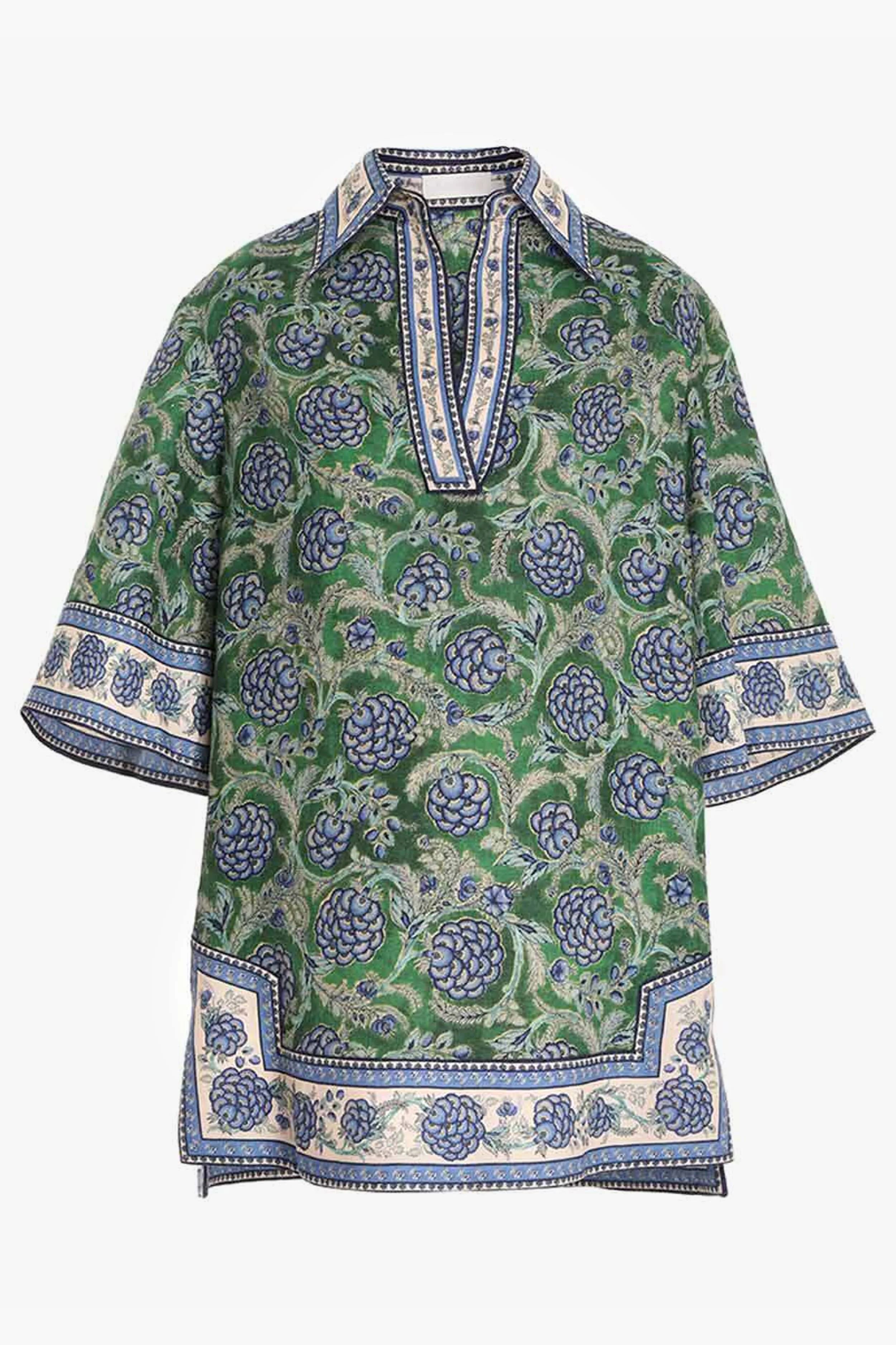 Green and Blue Floral Junie Tunic Dress | Tuckernuck (US)