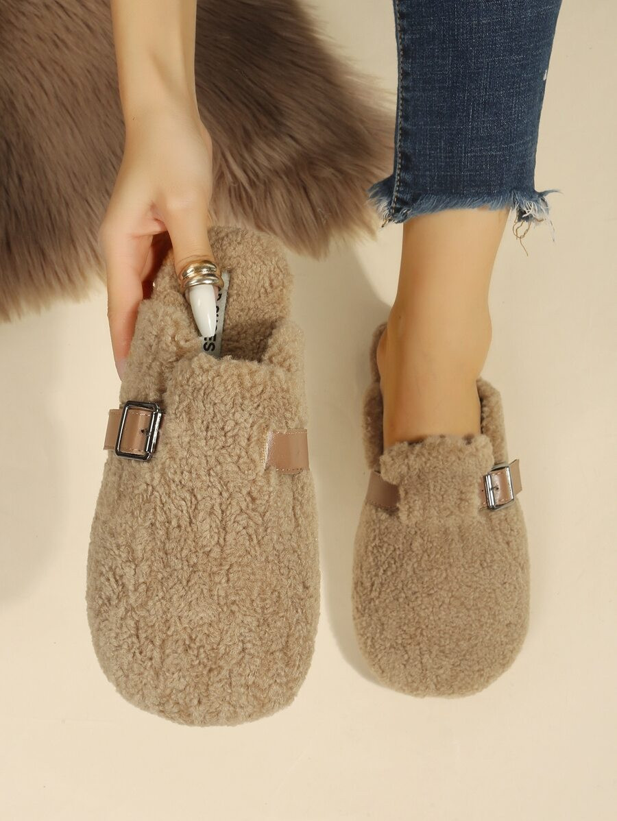 HomeShoesWomen ShoesWomen FlatsBuckle Decor Flat Mules | SHEIN