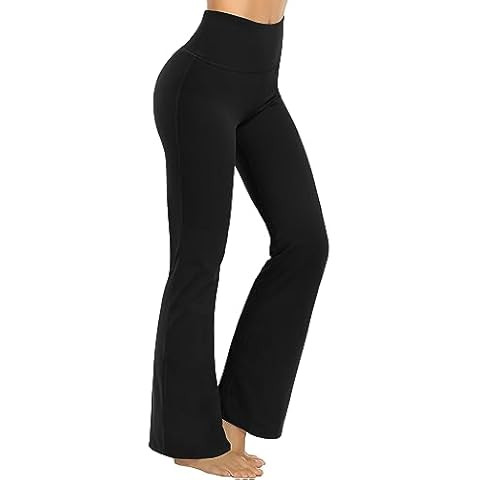 Women’s Bootcut Yoga Pants - Flare Leggings for Women High Waisted Crossover Workout Lounge Bel... | Amazon (US)