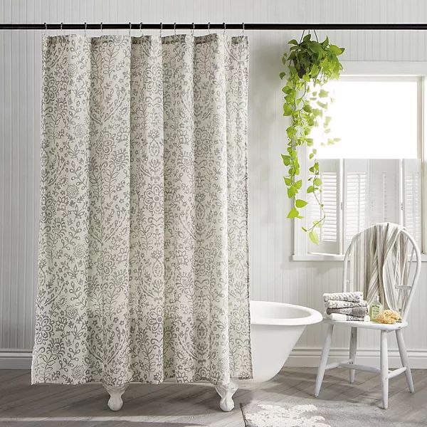 One Home Farmhouse Block Floral Print Shower Curtain | Kohl's
