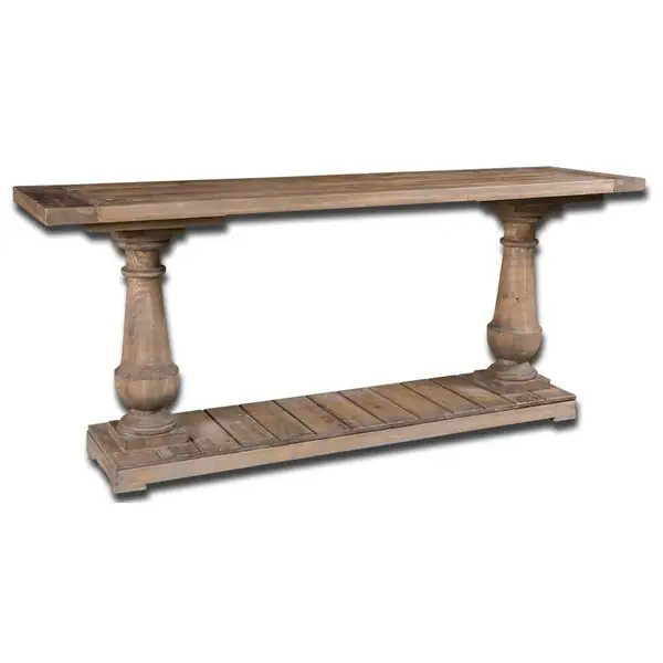Uttermost Stratford Distressed Patina Rustic Console Table | Bed Bath & Beyond