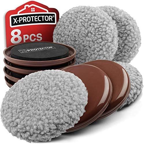 Furniture Sliders X-PROTECTOR - 4 Pack 5" Multi-Surface Sliders for Carpet - Furniture Movers Hardwo | Amazon (US)