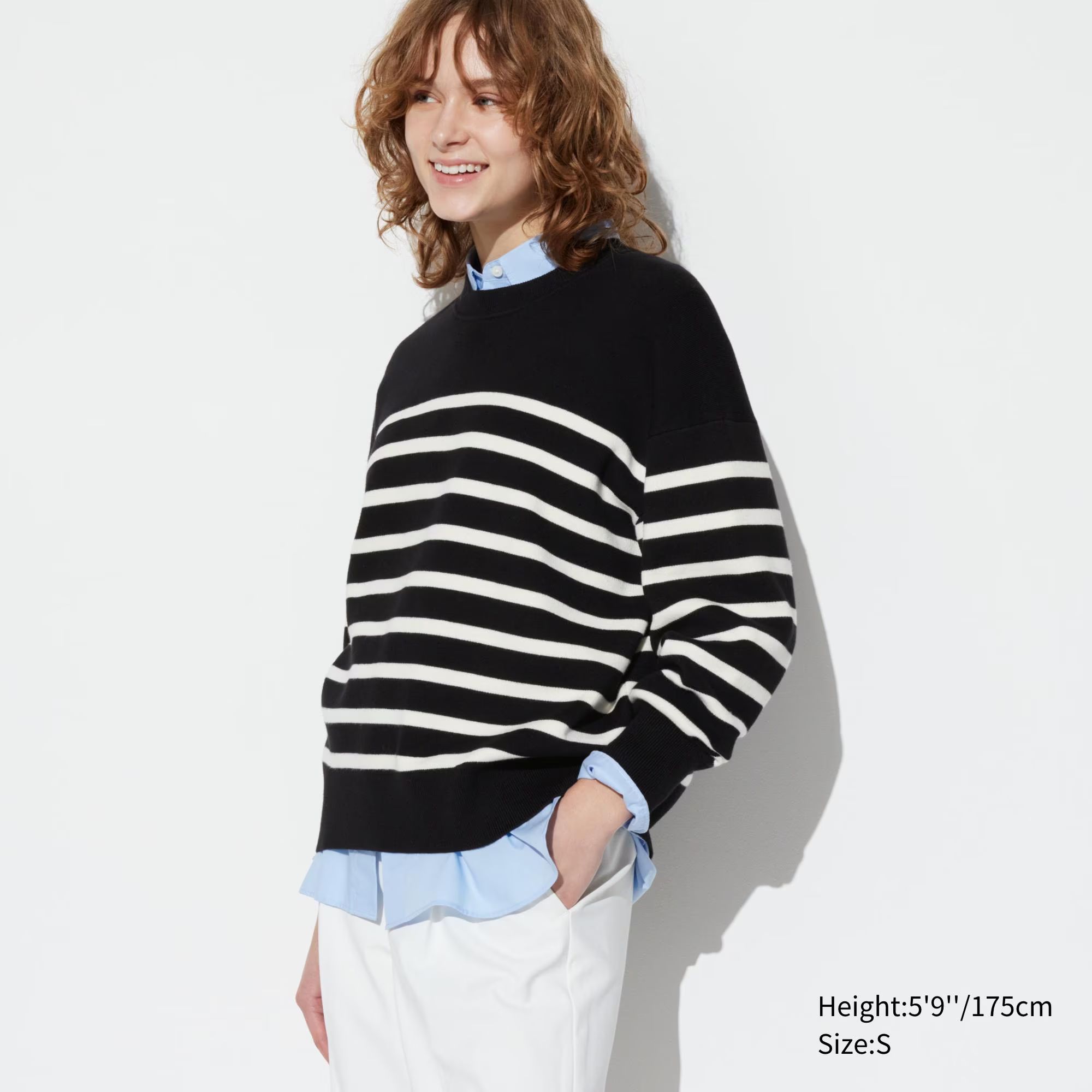 Smooth Cotton Relaxed Crew Neck Sweater | UNIQLO (US)