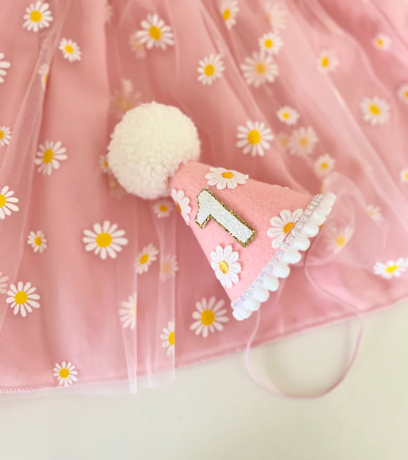 Daisy 1st Birthday Party Hat Daisy Party Hat Pink Party - Etsy | Etsy (US)