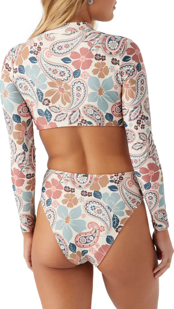 Mod Boho Dana Point Surf Cutout Rashguard One-Piece Swimsuit | Nordstrom