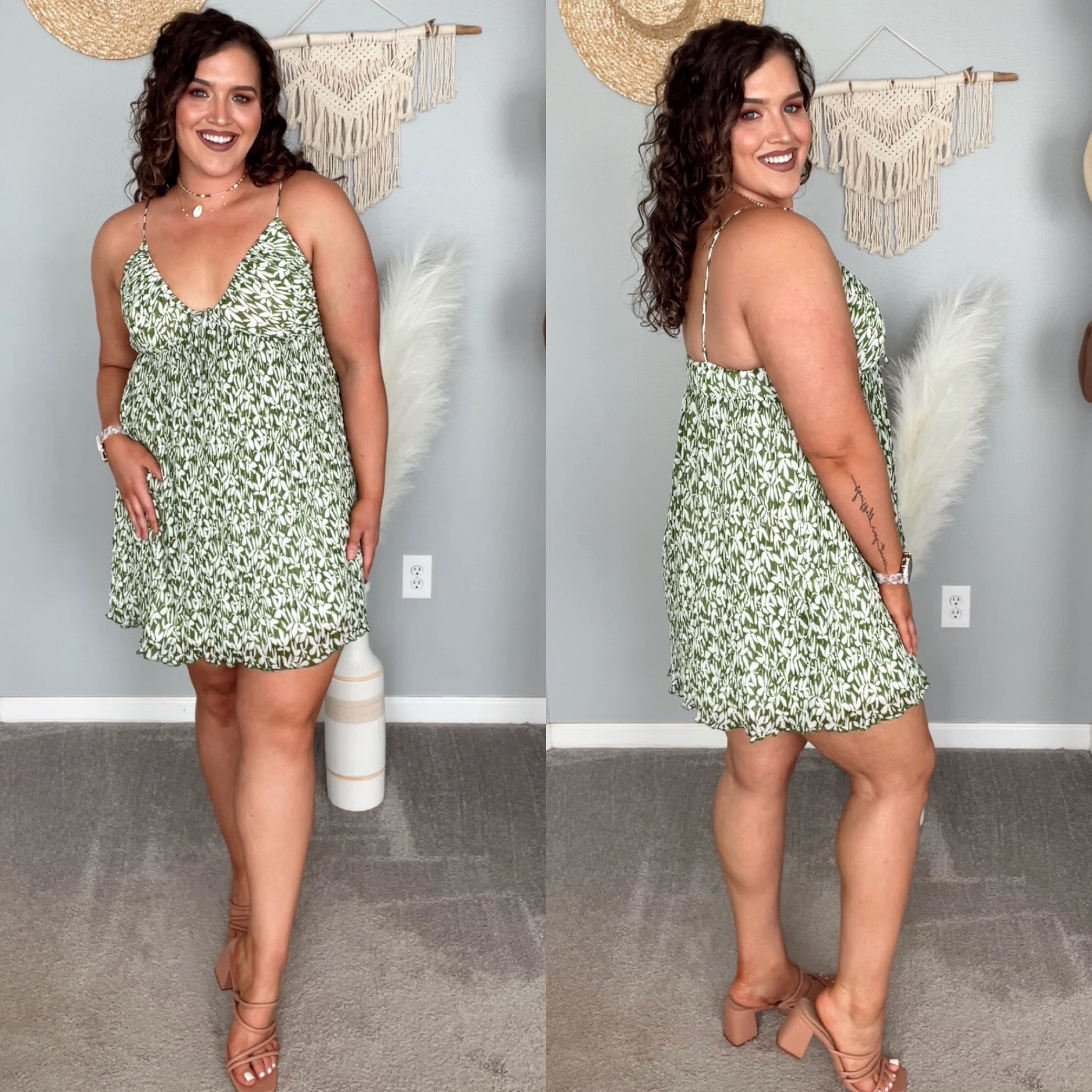 Midsize summer mini dress 👗☀️ 
Comes in lengths: petite, regular & tall
Size L regular // 5’7” 
Use code: AFSHORTS to save on your order! 
#midsizeoutfits #ootd #summerstyle #dresses #minidress #sundress #summerdress #plissedress #heels #vacationoutfits #resortwear #brunchoutfit

#LTKstyletip #LTKcurves #LTKSeasonal