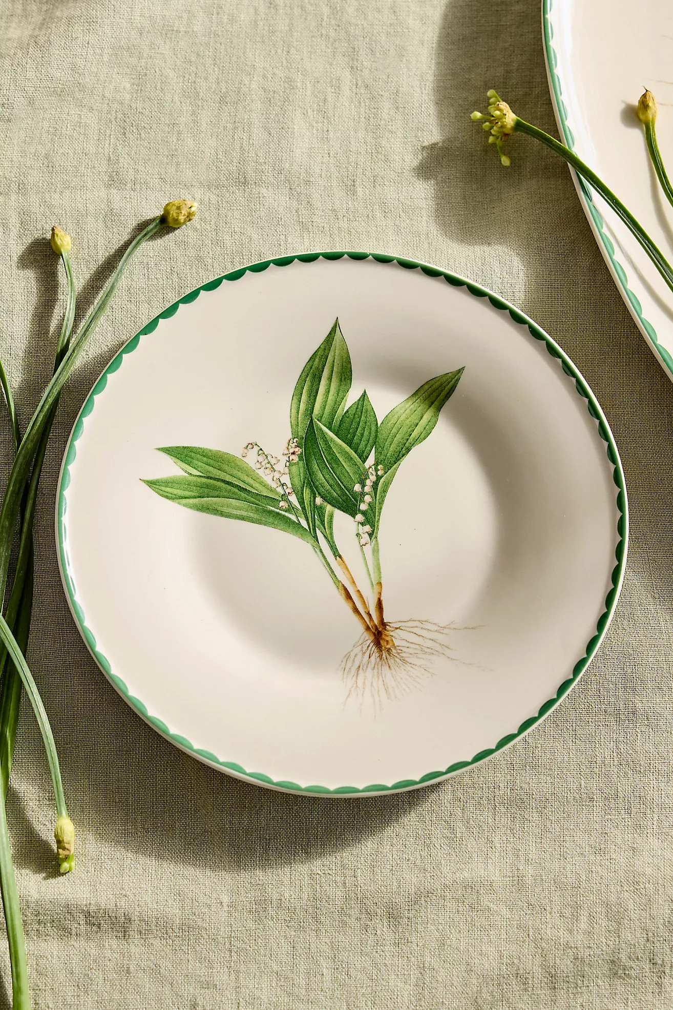 Spring Botanical Stoneware Plate | Anthropologie (US)