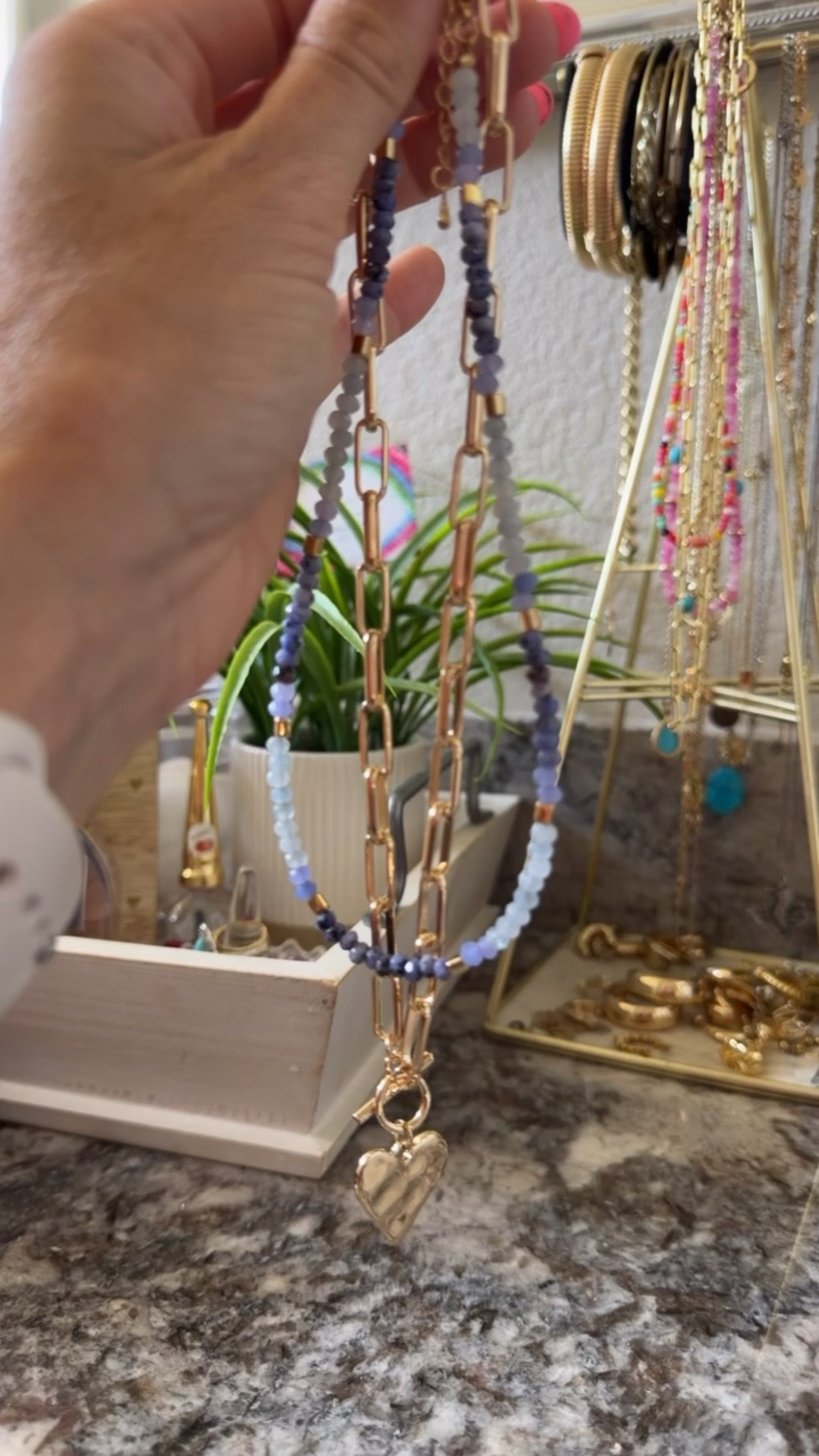 Erin McDermott jewelry! She’s running summer specials often so you’ll want to check out her site!! 

My necklaces: beaded bohemian blue and hammered heart