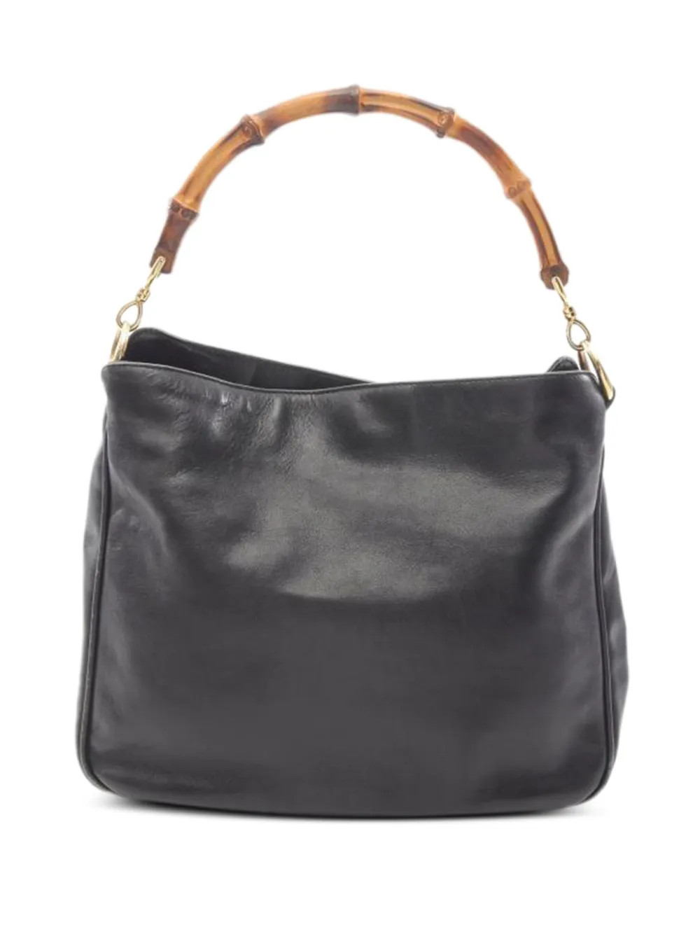 Gucci Pre-Owned Bamboo leather handbag - Black | Farfetch Global
