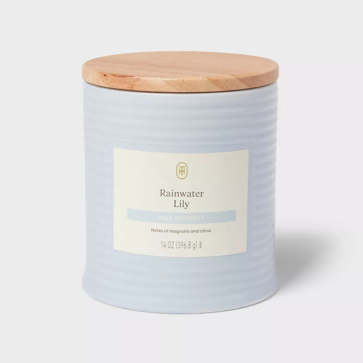 2-Wick High Intensity Ceramic Jar Candle with Lid Rainwater Lily 14oz - Threshold™ | Target