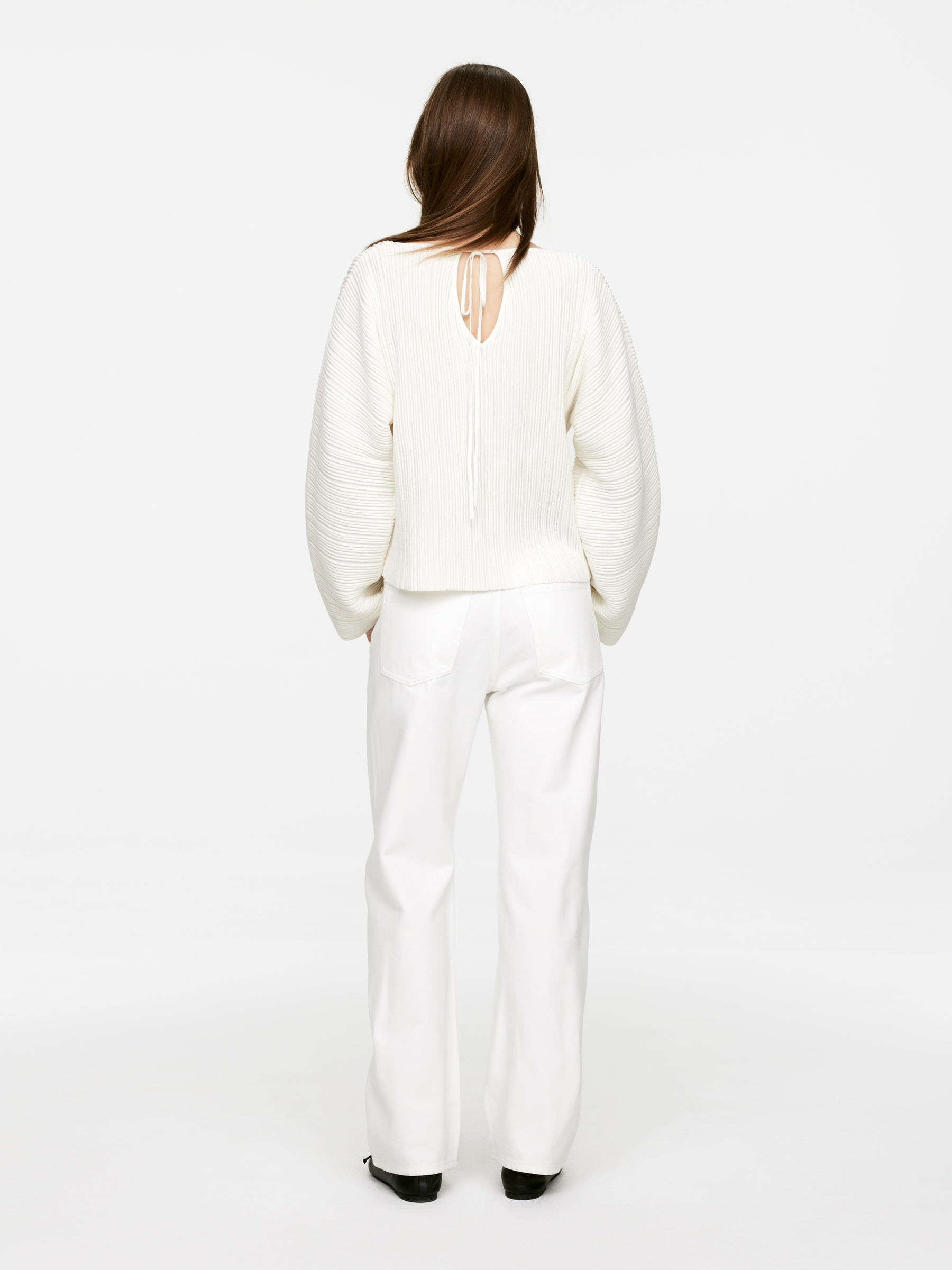 Rib-Knit Top – Off White – Women – ARKET GB | Arket UK