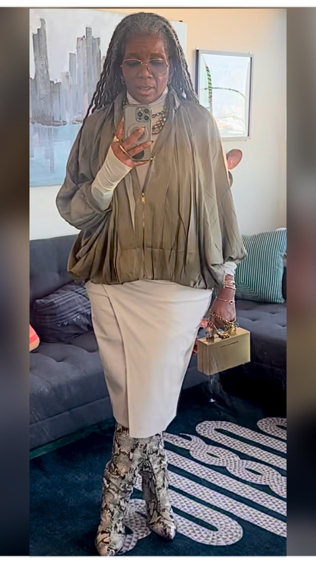 My favorite brand of late is Marcella NYC, for elevated basics like this ivory sheer turtleneck & vegan leather skirt. That kind of simple, comfy yet chic outfit that commands attention. Their sizing is very true. I’m a 12 top, 14/16 bottom and the L top / XL skirt fit well. 

#LTKgrwm #LTKootd #LTKTall