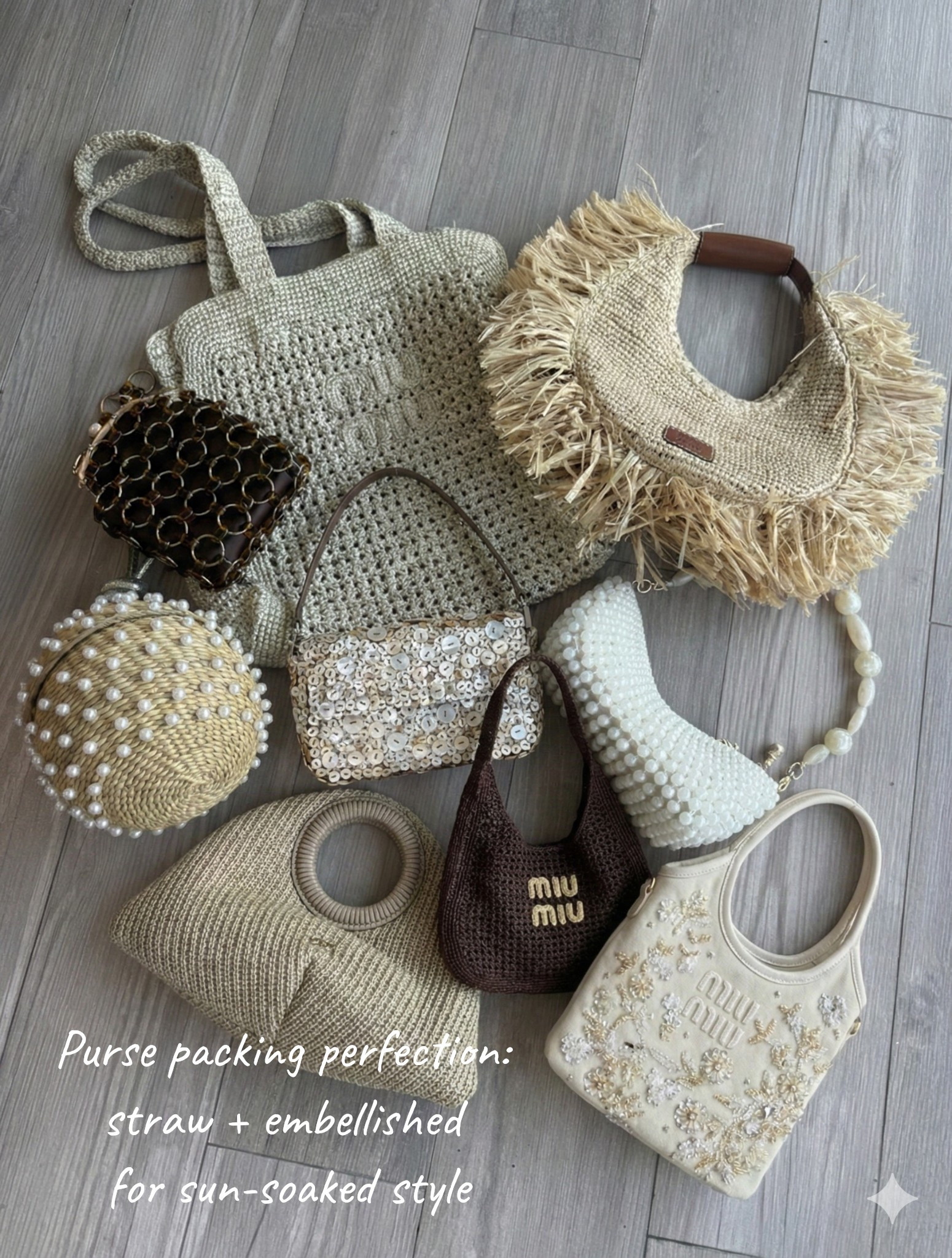 Vacation purse lineup: straw magic for endless summer days & embellished bags to elevate your vacay look. Shop these Cult Gaia, Staud, Miu Miu & so many more ✨

#LTKootd #LTKTravel #LTKHoliday