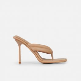 Maia Nude Padded Toe Thong Mules | Simmi Shoes