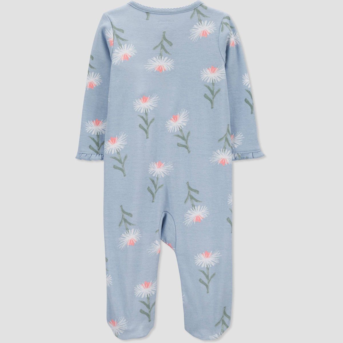Carter's Just One You® Baby Girls' Floral Footed Pajama - Blue/White | Target