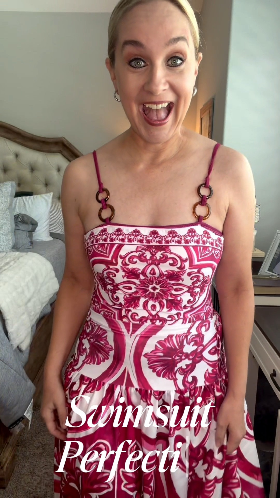 Pleasantly surprised with the quality of this beautiful swimsuit and skirt. Removable pads, adjustable straps, flattering on any body type. I’ve had three kids so I can appreciate the cut of this swimsuit. Add the flowy skirt onto it and it looks like you have a beautiful dress on! Beach ➡️ Dinner!

#LTKmomlife #LTKOver40 #LTKSeasonal