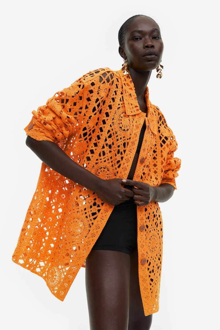 Crochet-look shirt | H&M (US + CA)