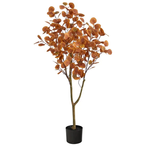 Nearly Natural 4' Eucalyptus Artificial Tree in Plastic Planter | Walmart (US)