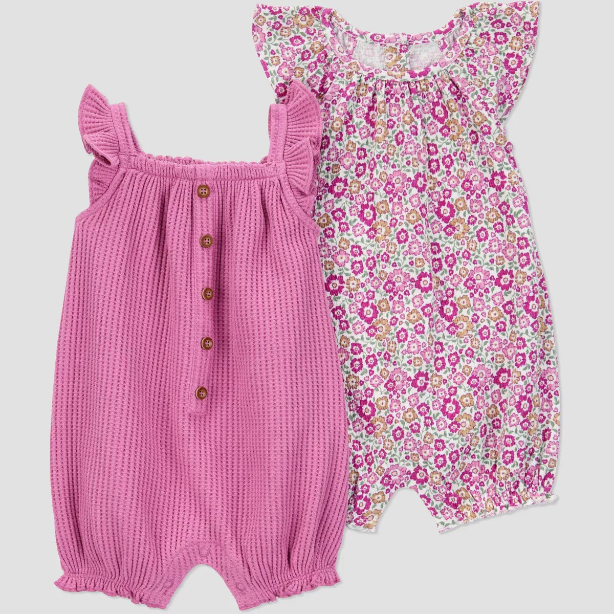Carter's Just One You® Baby Girls' Floral Geo 2pk Romper - Purple | Target