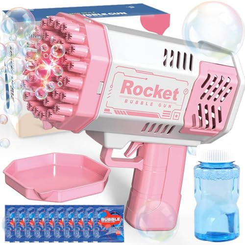 JONEG Toys for 3-8 Year Old Boys Girls: Bubble Machine for Kids with Bubble Solution, Gifts for 3 4 5 6 7 8 Years Old Boy Birthday Toy for Kid Toddlers Ages 4-6 Outdoor Wedding Bubbles Blower Maker | Amazon (US)