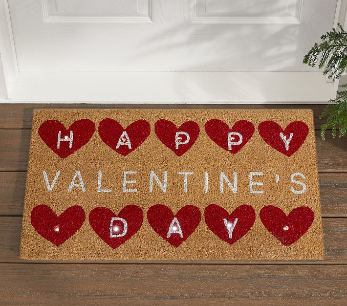 Valentine's Light-Up Doormat | Pottery Barn Kids