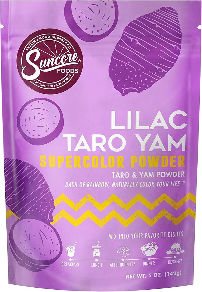 Suncore Foods Lilac Taro Yam Powder, Light Purple Food Coloring Powder, Gluten-Free, Non-GMO, 5oz... | Amazon (US)