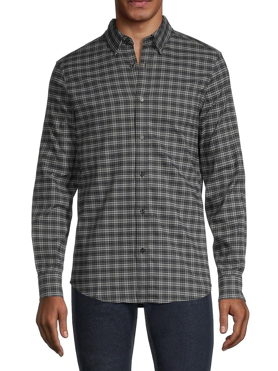 Perry Ellis Men's Plaid Shirt - Black - Size S | Saks Fifth Avenue OFF 5TH