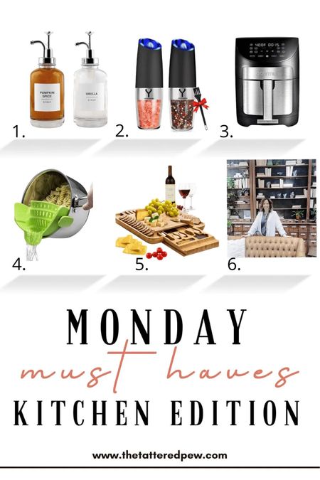 Monday Must Haves! Syrup dispensers, electric salt and pepper mill, air fryer, pasta strainer, charcuterie board, Amazon finds!

#LTKunder100 #LTKhome #LTKunder50