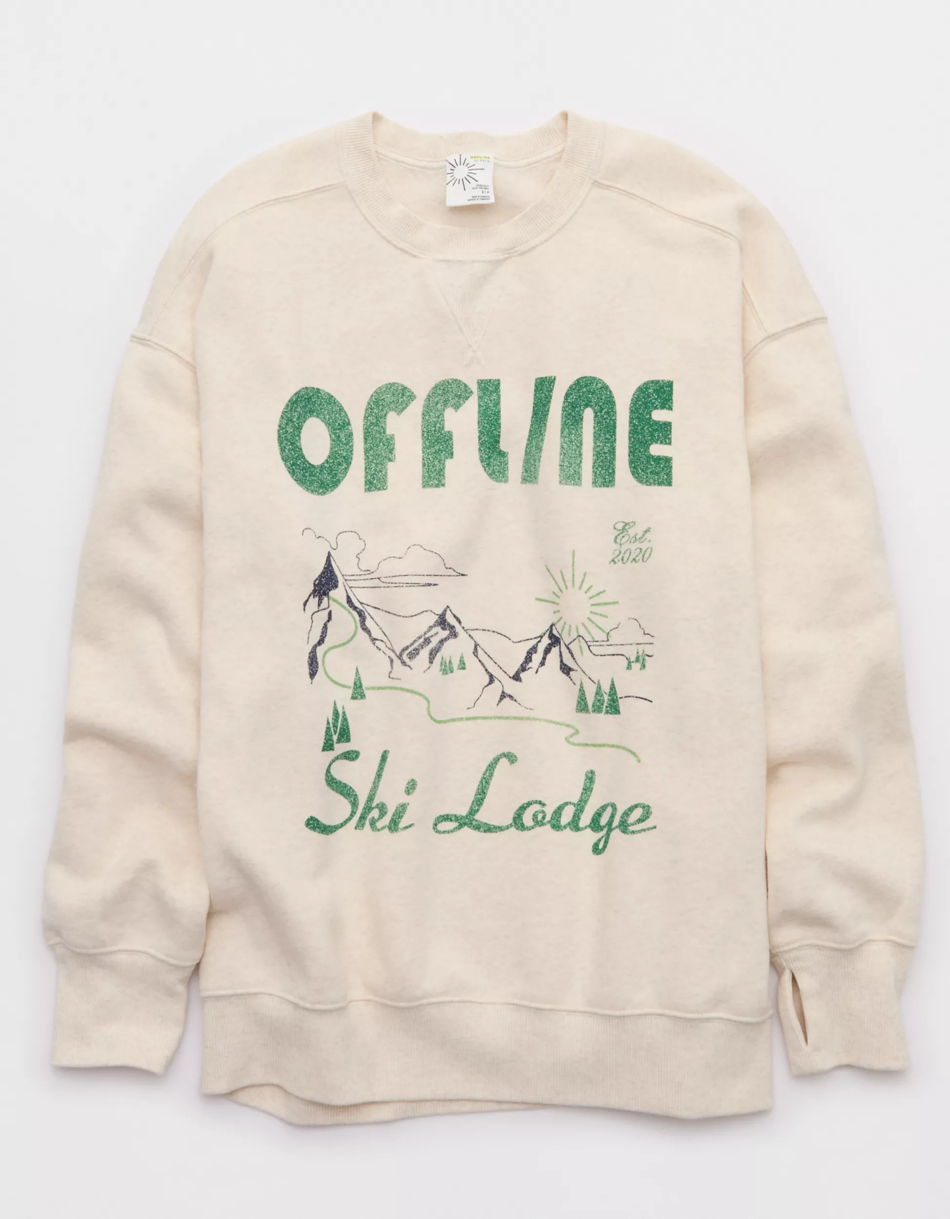 OFFLINE By Aerie Cloud Fleece Oversized Crewneck | Aerie