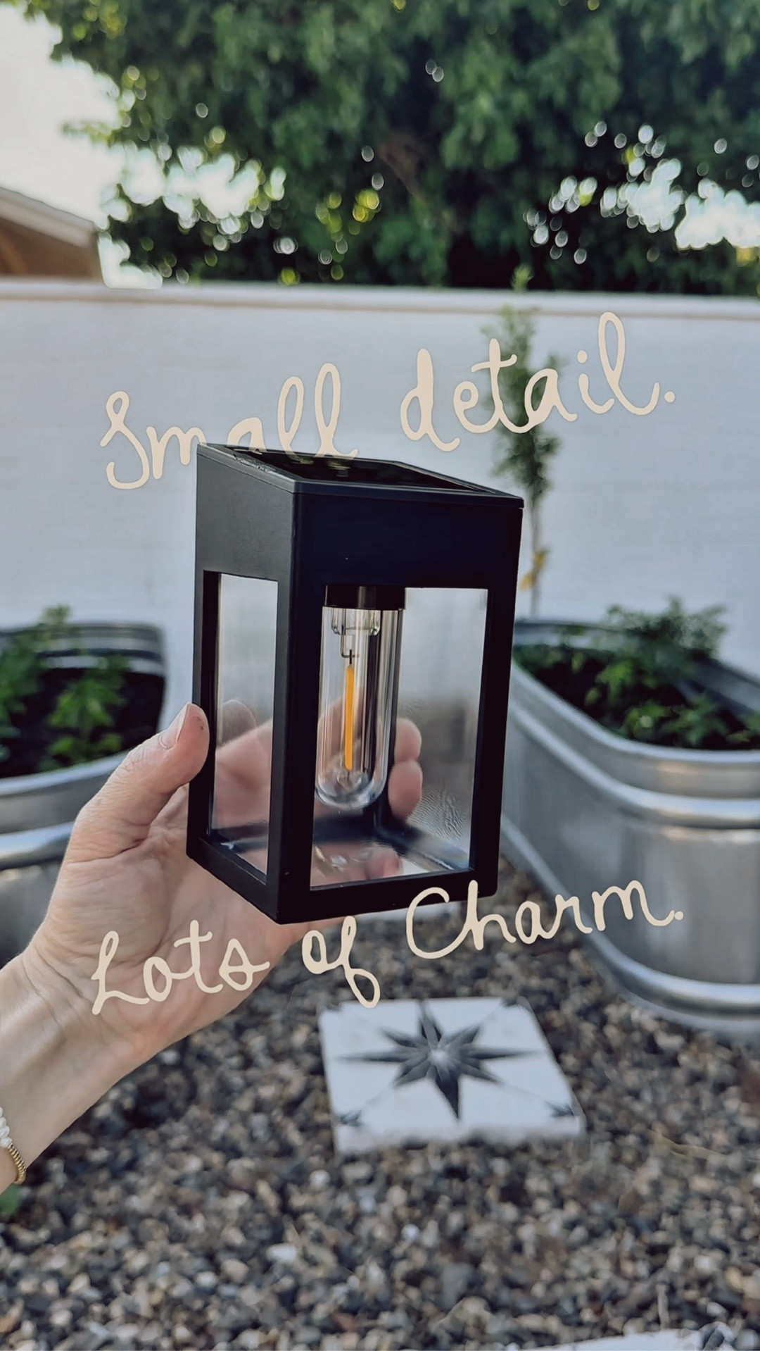 Follow and comment “LIGHTS” and I’ll send you the link ✨

These solar wall lights might be my favorite backyard glow up yet. They come with mounting screws, but I didn’t want to drill into the masonry on our wall… so I used Gorilla Glue thick double-sided tape instead and you guys — they’ve been up for over a YEAR. Through heat, wind, all of it.

You can literally put them anywhere. No wiring. No electrician. No cords. And at night they look completely hardwired — like we planned it that way from the beginning. 🤎

It’s one of those small details that makes the whole backyard feel finished and cozy and honestly kind of high-end. Backyard magic without the commitment.

#backyardmakeover #solarlights #cozyhomevibes #moderncottage #outdoorlighting

#LTKSeasonal #LTKHome