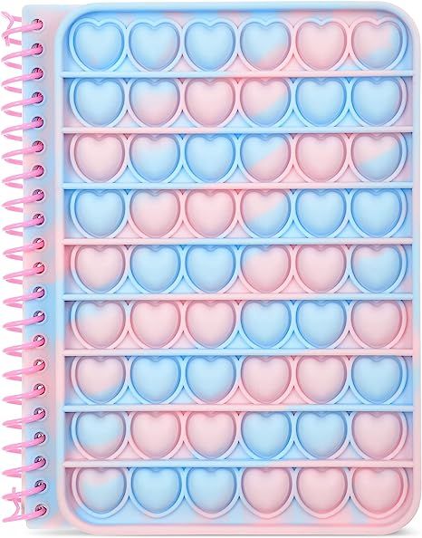 iscream Silicone Heart Popper Cover Spiral-Bound Lined Page 7" Journal - Cotton Candy: 0810080655... | Amazon (US)
