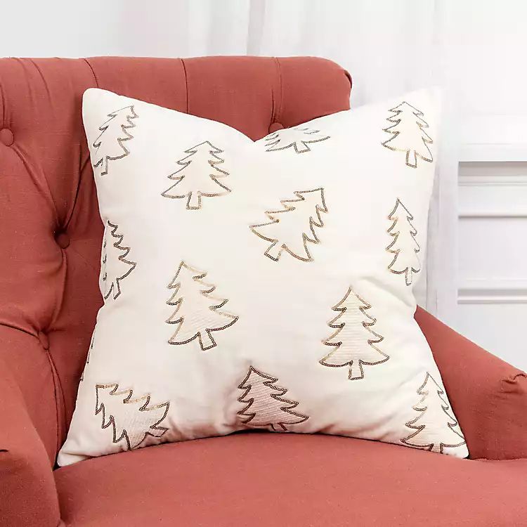 New!Sequined Christmas Tree Pillow | Kirkland's Home