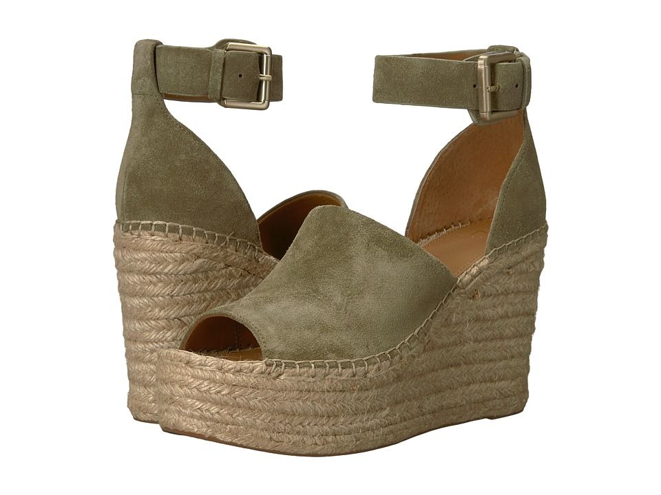 Marc Fisher LTD - Adalyn Espadrille Wedge (Light Green Suede) Women's Wedge Shoes | Zappos