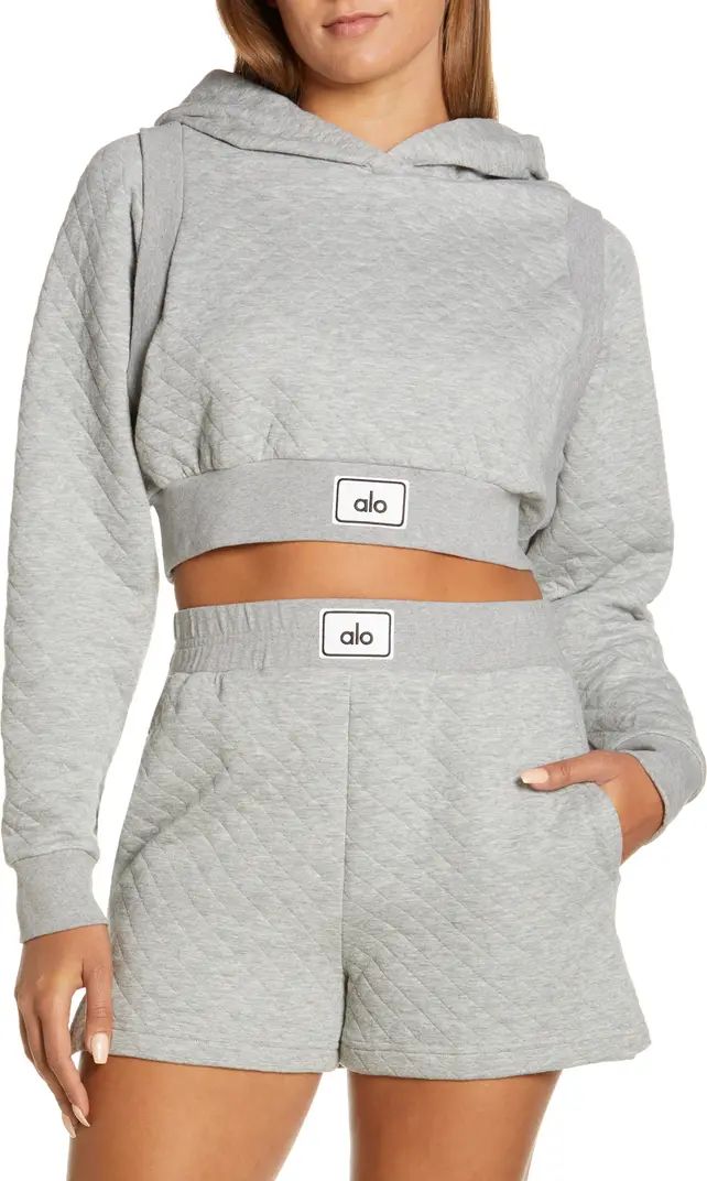 Arena Quilted Crop Hoodie | Nordstrom