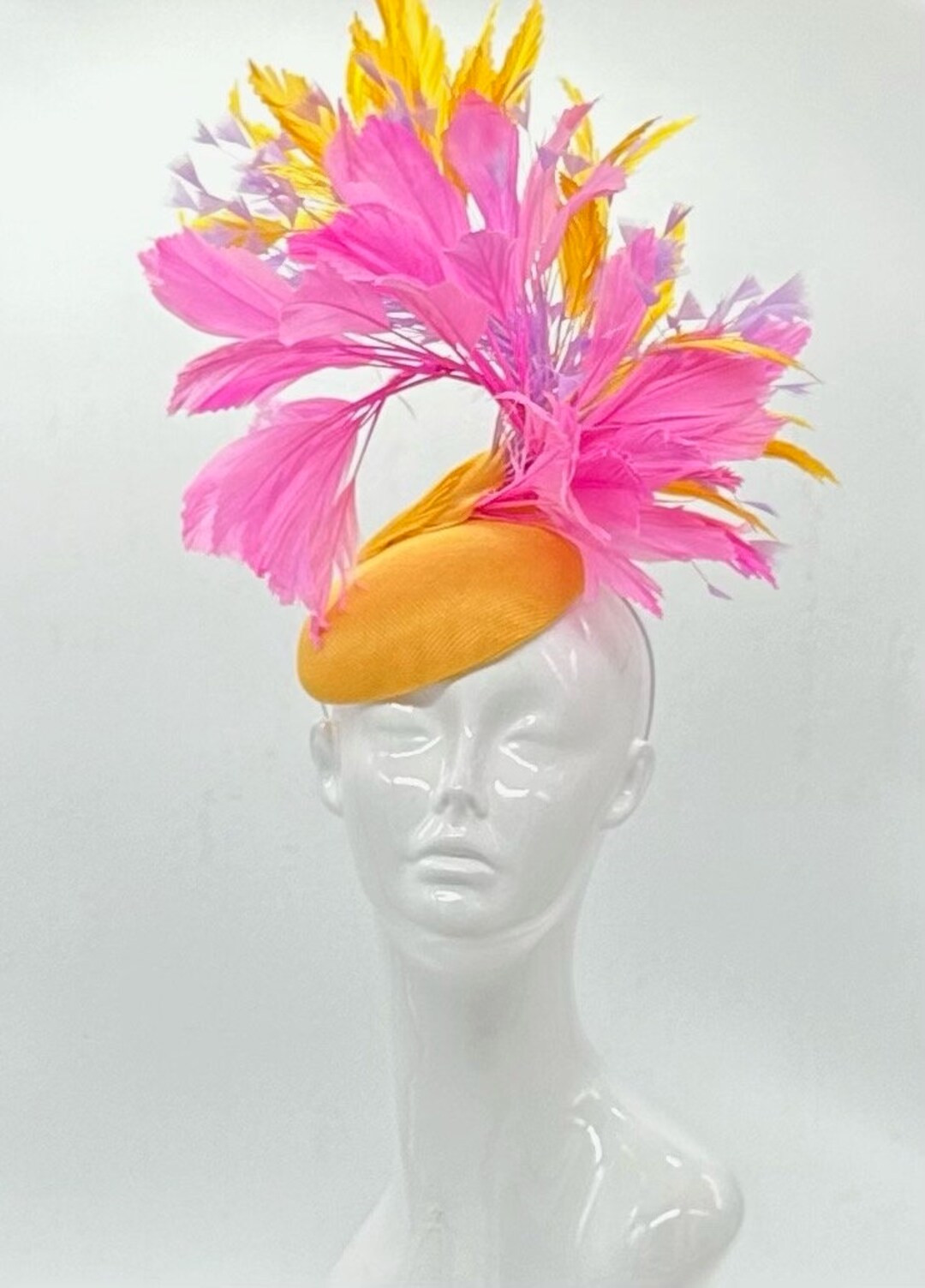 Pink, Yellow, and Purple Derby Fascinator, Kentucky Derby Hat Alternative, Kentucky Derby Hat - E... | Etsy (US)