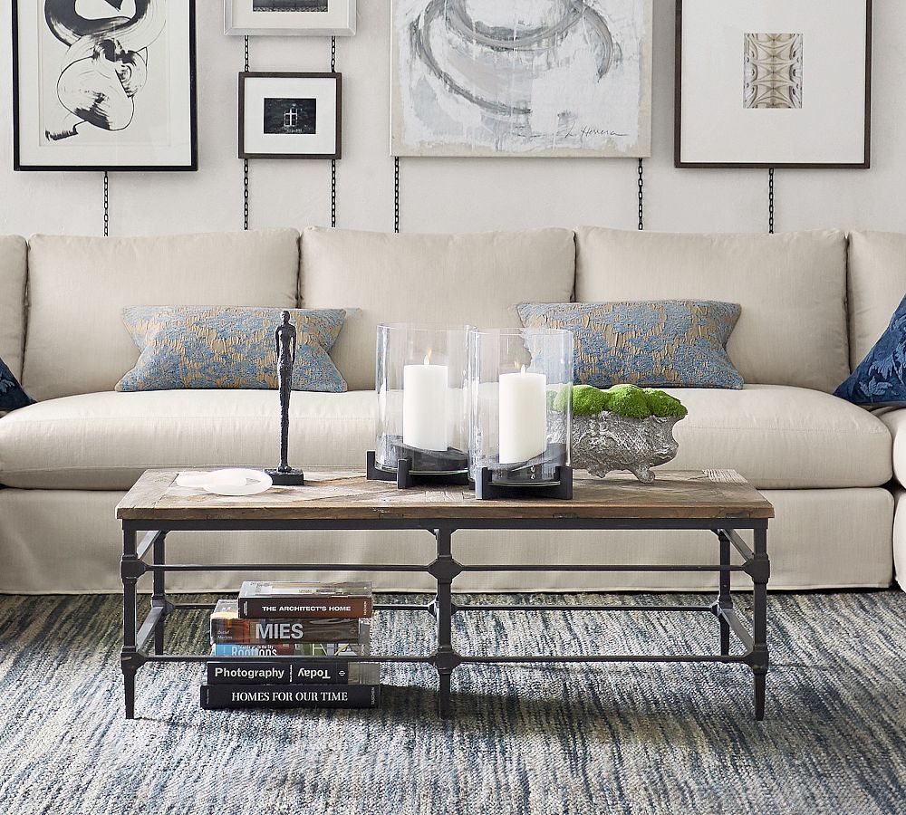 Parquet Rectangular Reclaimed Wood Coffee Table | Pottery Barn (US)